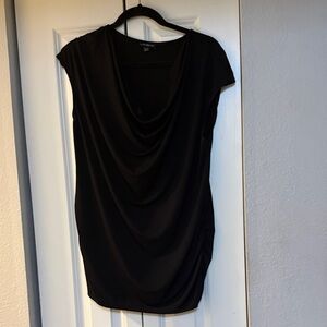 Lane Bryant Elegant Black Drape Top